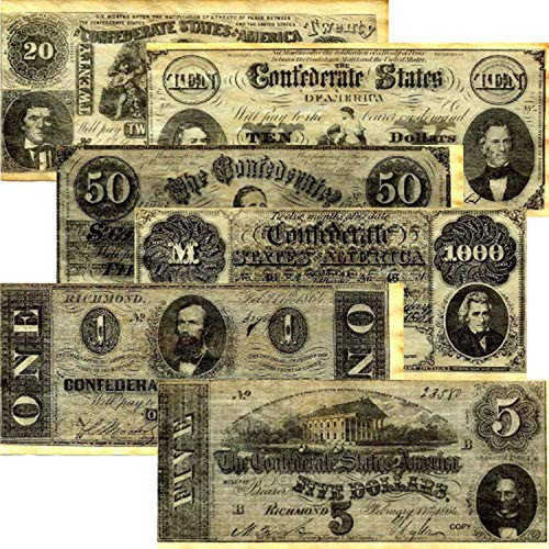 Colección Billetes Confederados A-d.