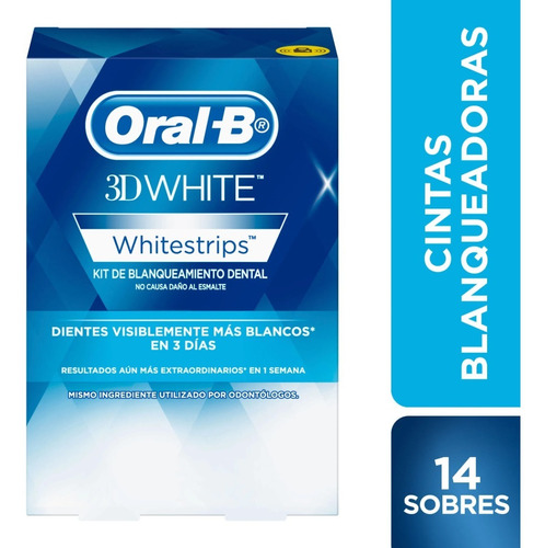 Oral B Cintas Blanqueadoras 3d White Whitestrips X 14 Un