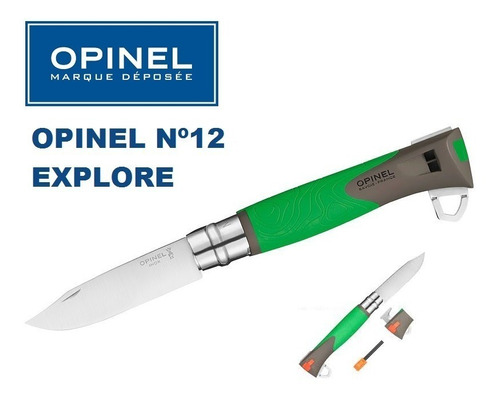 Canivete Opinel N12 Explore - Apito Pederneira Outdoor Edc