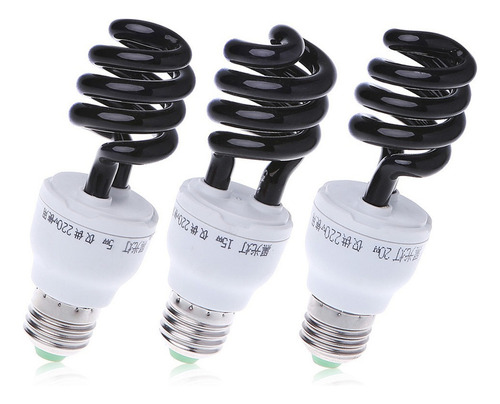 I E27 5/15/20w Uv Ultravioleta Fluorescente Luz Negra Cfl