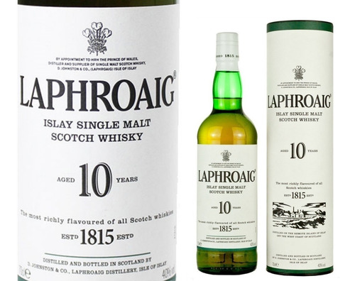 Whisky Laphroaig 10 Años Single Malt 750ml En Estuche