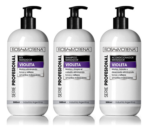  Btox Shampoo Acondicionador Matizadores Violeta X 3 Kits