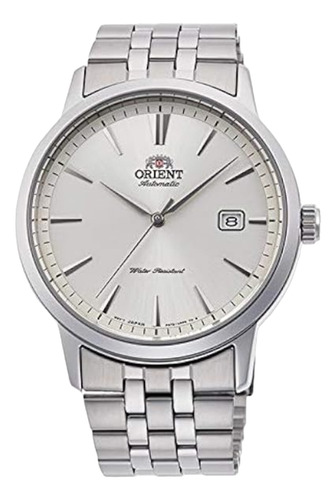 Reloj Orient Rn-ac0f02s Automático Caballero Plateado Blanco