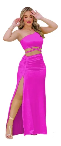 Conjunto Falda Y Crop Top Con Cintas Mod Andy Marca Maya