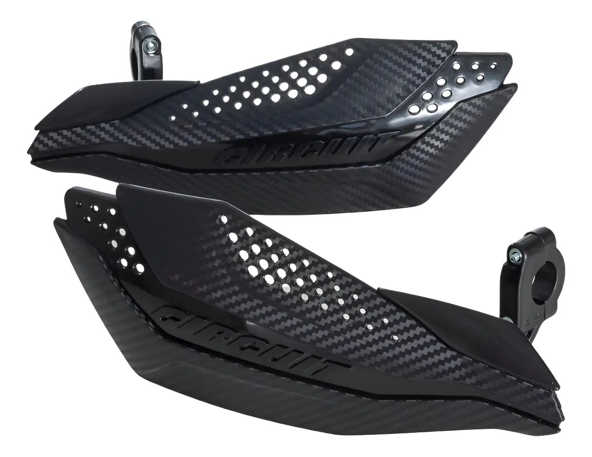 Protetor De Mão Circuit Dakar Motocross Cores Universal Par Cor Carbon/preto