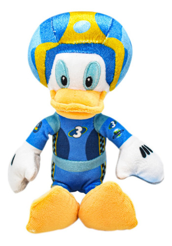 Disney Mickey Roadster Racers Pato Donald Peluche 20cm Ruz Color Azul