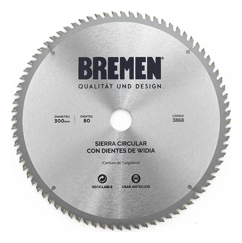 Disco Sierra Circular 350mm 100 Dientes Bremen 3870