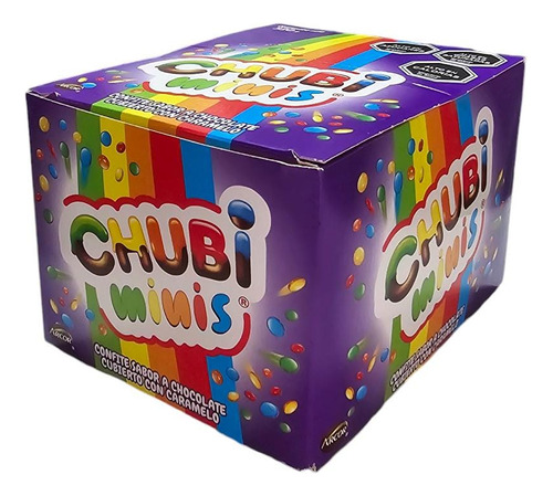 Chocolate Minis Chubi Cubierto Con Caramelo Cajax40 Bolsitas
