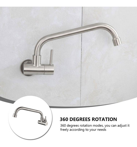 Grifo De Agua Giratorio Con Salida Extendida De 1 Pieza Para