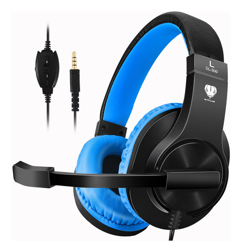 Producto Generico - Auriculares Para Juegos De Ps5, Ps4, Xb. Color Negro-azul