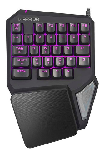 Teclado Gamer Drugi Semi Mecânico Onehand Ergonômico Warrior