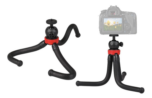 Tripé Flexível Octopus Rotátivo Celular Camera Gopro Mesa