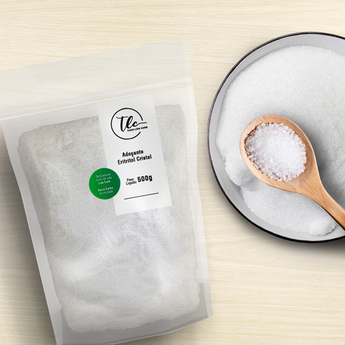 Eritritol Cristal Adoçante Natural 100% Puro Premium 500g
