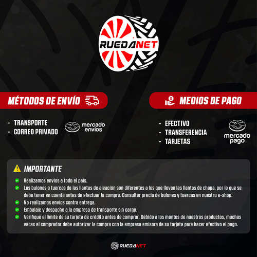Llanta Deportiva Eb Nc R14 4x100 Fiat Renault Chevrolet Vw Diamantado Negro