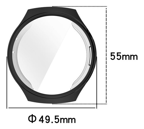 Capa De Relógio Tpu Galvanizada A Ouro Para Huawei Watch 4