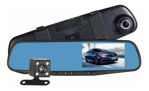 Espejo Retrovisor 1080p Camara Carro Doble Video Y Reversa 
