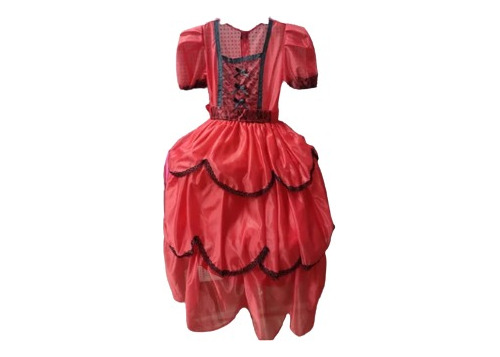 Disfraz De Dama Antigua Patrio T 1 De 2 A 4 Años Rojo