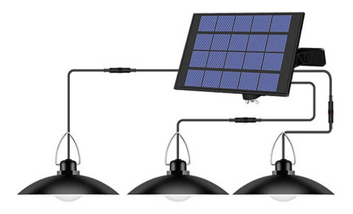 (1to3) Luminaria De Seguridad Solar Para Jardín/exterior/cam