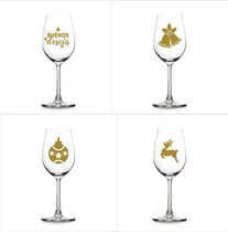 Comprar Calcos Vinilos De Corte Para Copas Frascos Letra Navidad X10