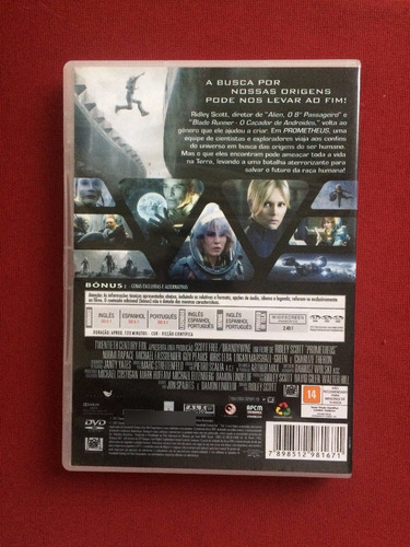 Dvd - Prometheus - Ridley Scott - Seminovo (Usado)