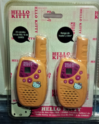 4 Pares Walkie Talkie Hello Kitty Kt2022 Dos Vias 22 Canales