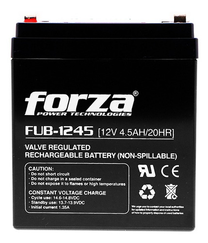 Imagen 2 de 3 de Bateria Forza 12v 4.5amp Ups Cerco Electrico