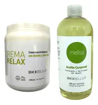 Comprar Aceite Melisa 500ml + Crema Relax Musculares 1kg  Biobellus