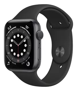 Apple Watch Series 6 (GPS) - Caixa de alumínio cinza-espacial de 44 mm - Pulseira esportiva preto