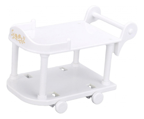 Carrito De Servicio De Cocina Para Casa De Muñecas 1:12,