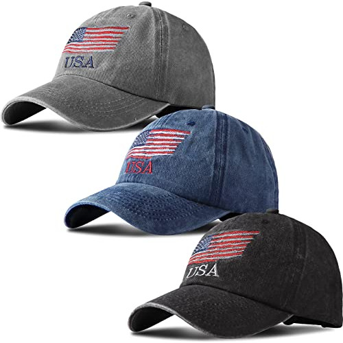 Gorra Bandera Usa Táctica Lavada Hombres Mujeres