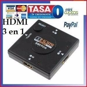 Switch Hdmi 3 Puertos Video Hdtv Ps3 Xbox Galaxy iPhone 5 Pc