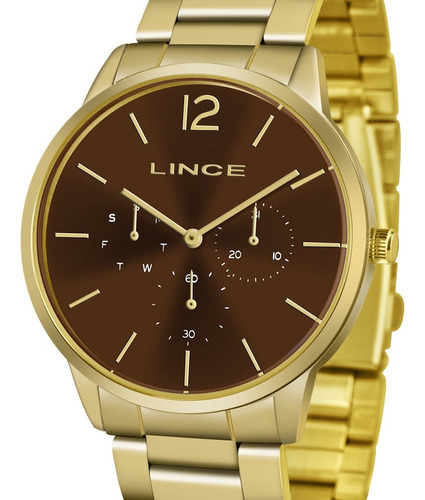 Relógio Lince Dourado Analógico Lmgj087l N2kx Feminino + Nf