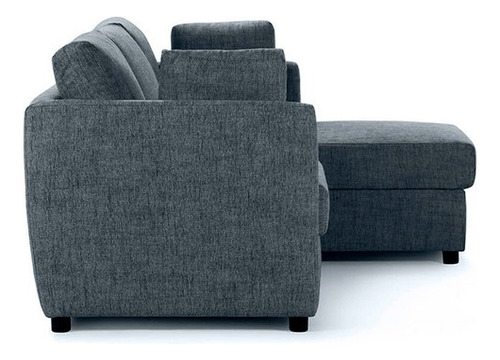Sofá Seccional Cama Noah Derecho Melange Denim - Rosen