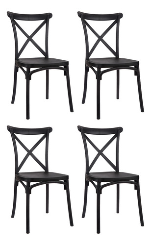 Silla De Comedor Plastica Katrina Interior X4 Gardenlife