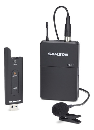 Sistema Inalámbrico Lavalier Usb Samson Xpd2 Con Micrófono..
