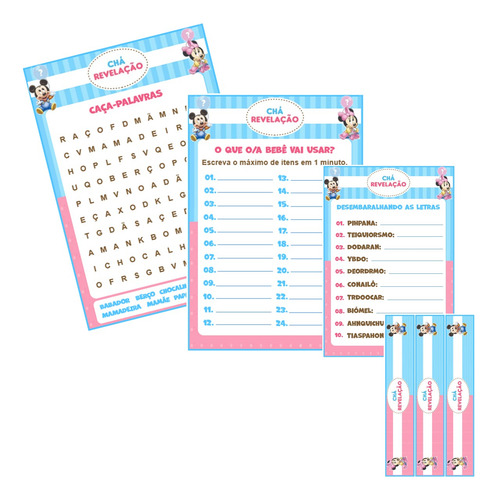Kit Chá Revelação Fralda Bebê Baby Bingo Em Pdf Frete Grátis