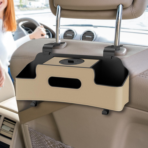 Organizador Del Respaldo Del Asiento, Porta Pañuelos Beige