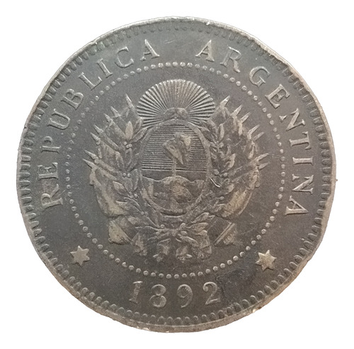 Moneda 1 Centavo De Patacón Argentina 1892 Cj# 47 Difícil