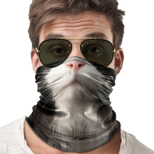 Bandana Balaclava Lenço Moto Ciclismo Proteção Pesca Gato 03