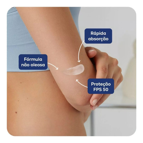 Protetor Solar Nivea Sun Fps50 200ml Corporal Pantenol C/2