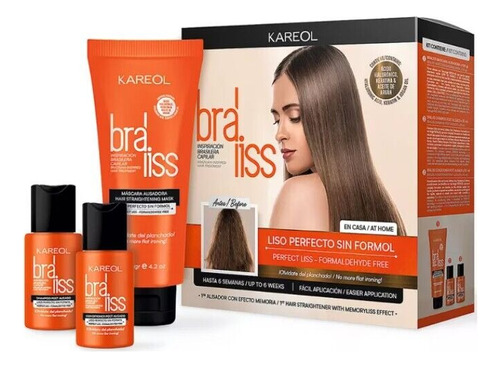 Kit  Alisado Set Kareol Máscara Alisadora + Shampoo + Acondi