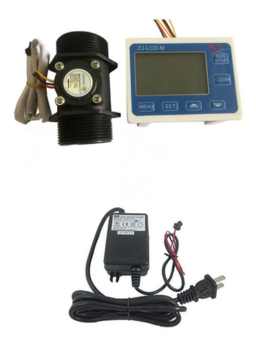 Controlador Digital Lcd, Sensor De Flujo Agua G1-1/2  + 24 V