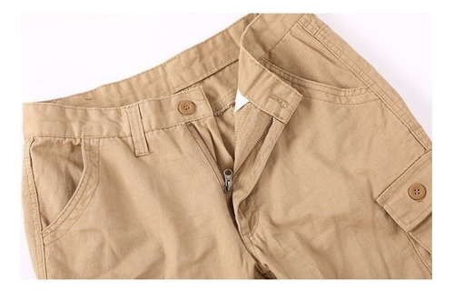 Shorts Casuales Sueltos Con Varios Bolsillos Para Hombre