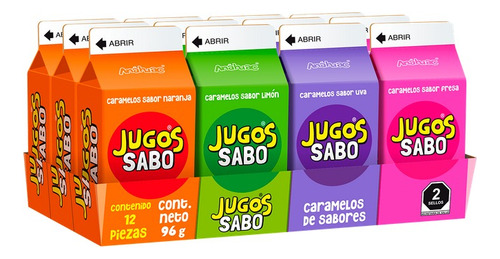 Caramelos De Sabores Anahuac Jugos 12 Piezas