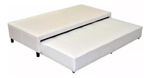 Imagen 2 de 10 de Sommier Colchón Y Divan Cama Carro Dual 100 X 200 Pravia