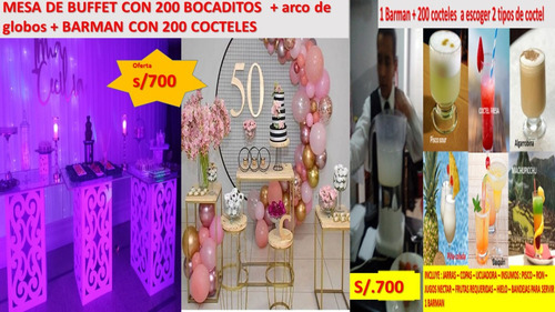 Servicio De Barman, Bartender Con Barra De Bar A Domicilio