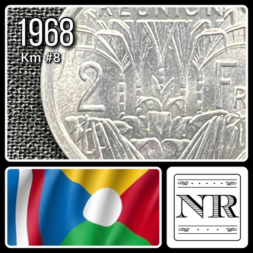 Reunión - 2 Francos - Año 1968 - Km# 8 - Africa