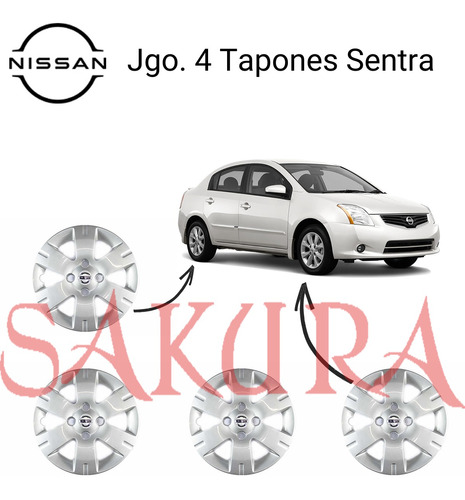 Set Polveras Rin Nissan Sentra 2003 15 PuLG. Originales