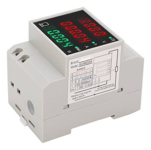 Medidor De Voltaje Ac 80-300v 100a Din Rail Power Digital