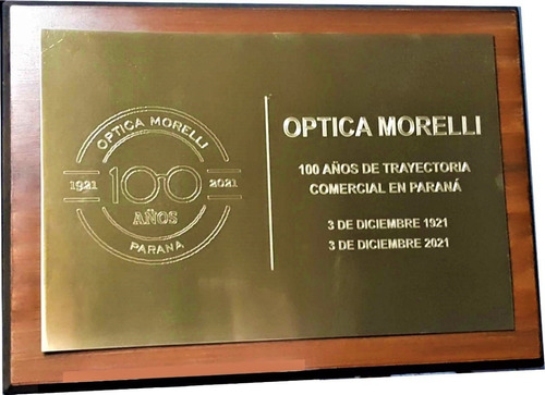 Placas Conmemorativas Grabado Laser 24x20 Cm